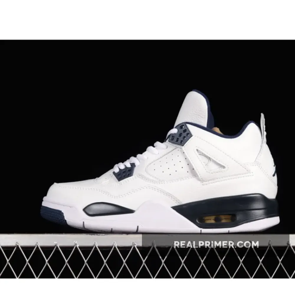 AIR JORDAN 4 RETRO LS WHITE/LEGEND BLUE-MDNGHT NAVY 314254-107