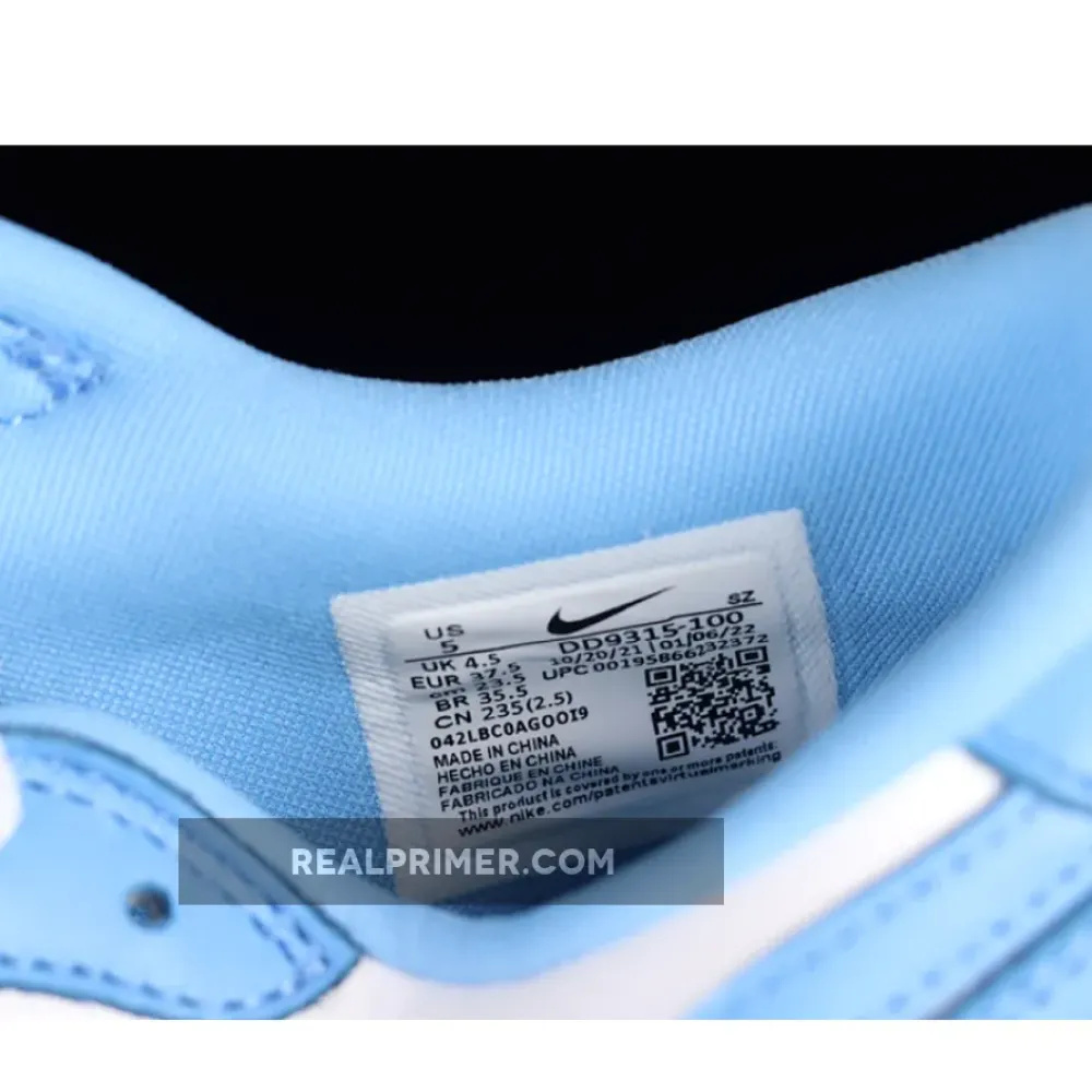 AIR JORDAN 1 LOW GOLF UNC WHITE/UNIVERSITY BLUE DD9315-100