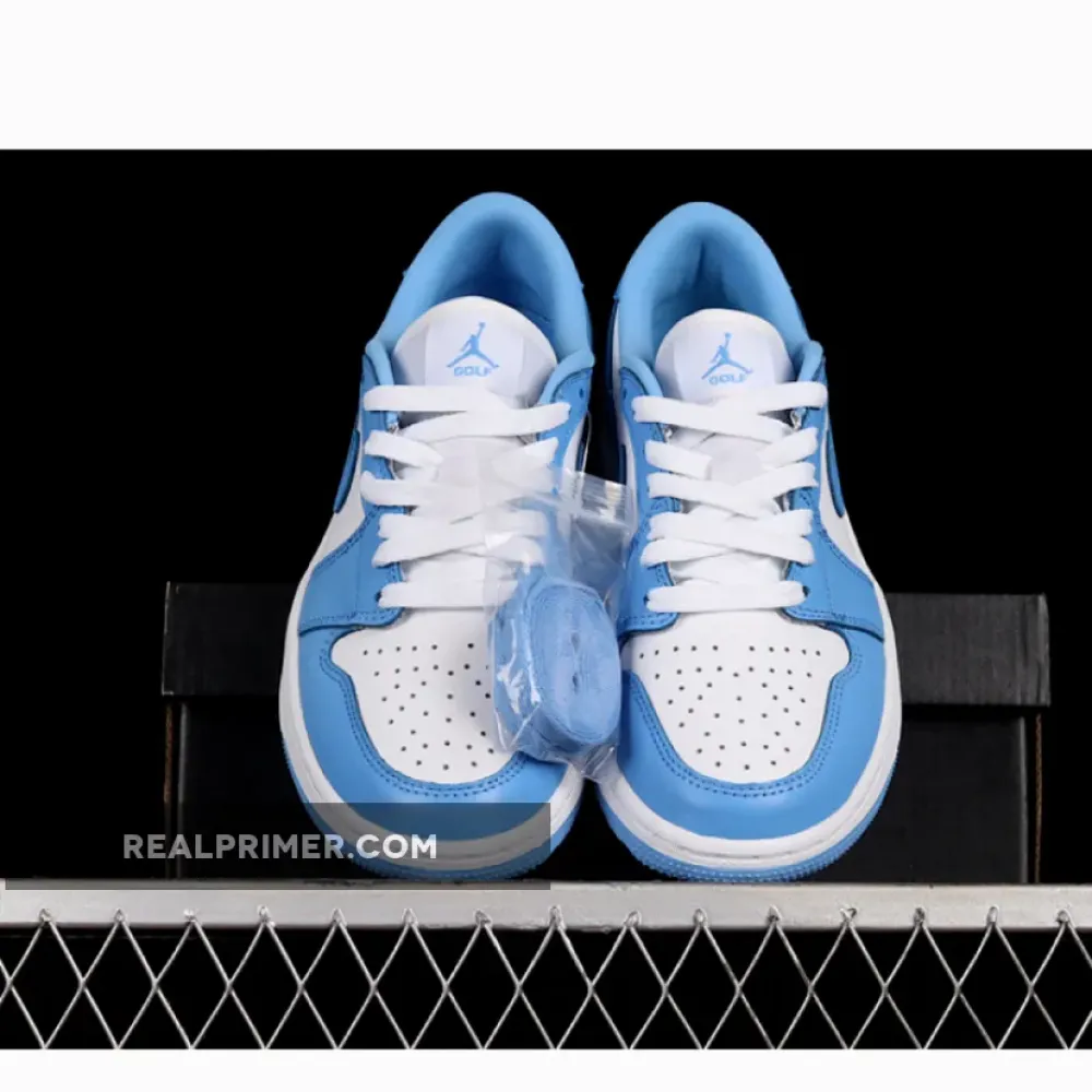AIR JORDAN 1 LOW GOLF UNC WHITE/UNIVERSITY BLUE DD9315-100