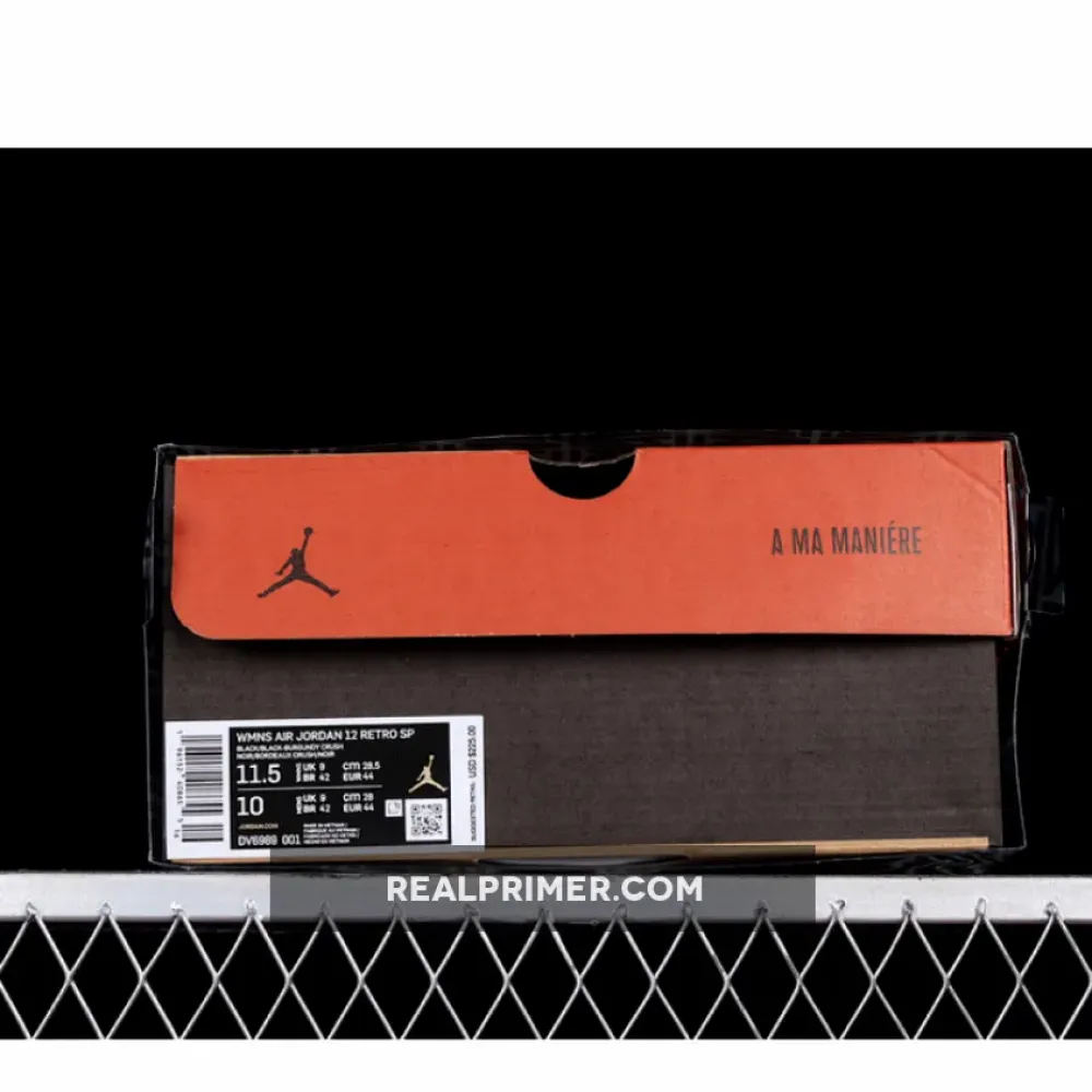 A MA MANIÉRE X AIR JORDAN 12 RETRO BLACK/BLACK/BURGUNDY CRUSH DV6989-001