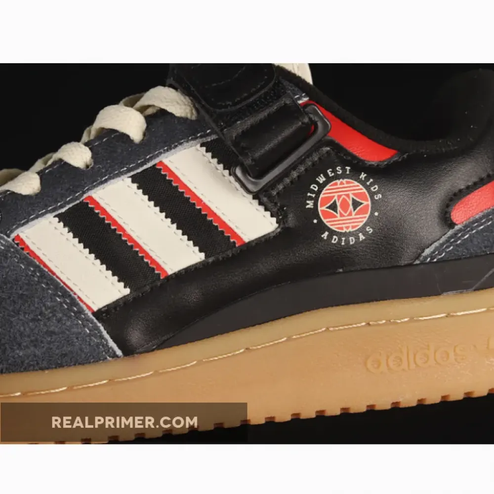 MIDWEST KIDS X FORUM 84 LOW SHOES CORE BLACK/CLEAR WHITE-RED GW0035