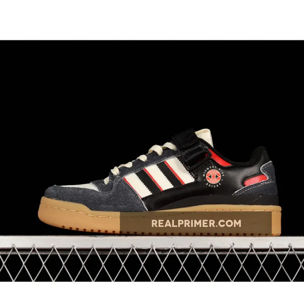 MIDWEST KIDS X FORUM 84 LOW SHOES CORE BLACK/CLEAR WHITE-RED GW0035