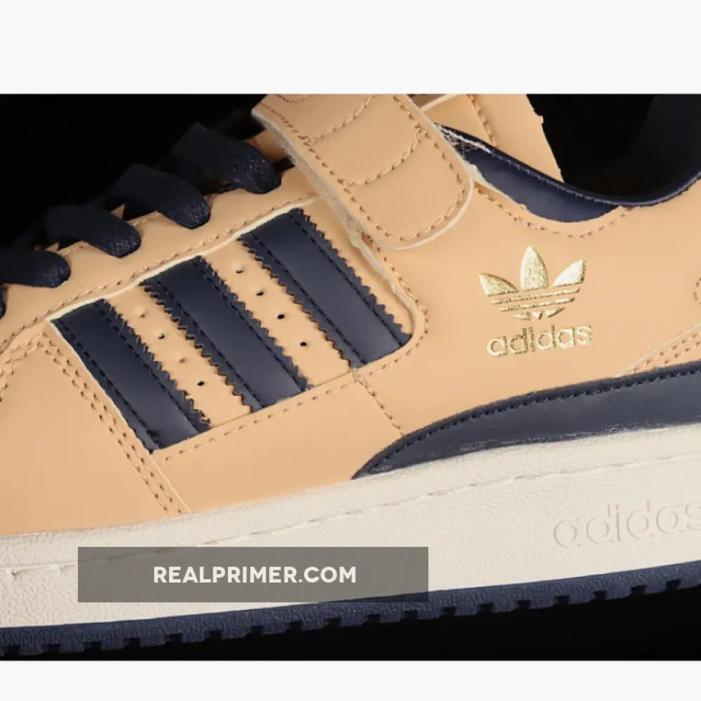 FORUM 84 LOW SHOES BEIGE/BLUE THREAD-GOLD METALLIC FY7792