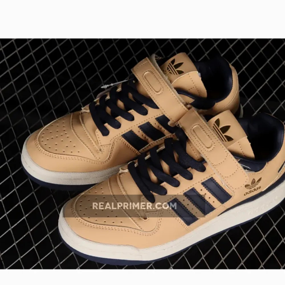 FORUM 84 LOW SHOES BEIGE/BLUE THREAD-GOLD METALLIC FY7792