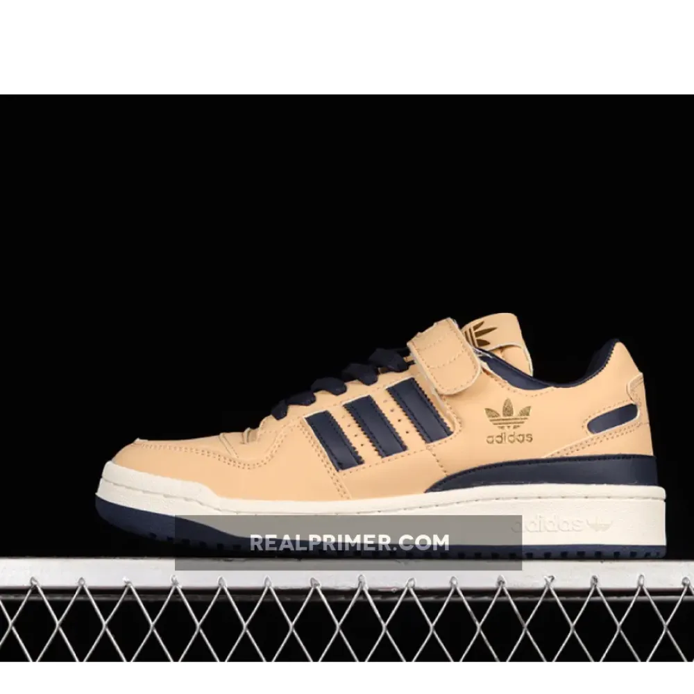 FORUM 84 LOW SHOES BEIGE/BLUE THREAD-GOLD METALLIC FY7792