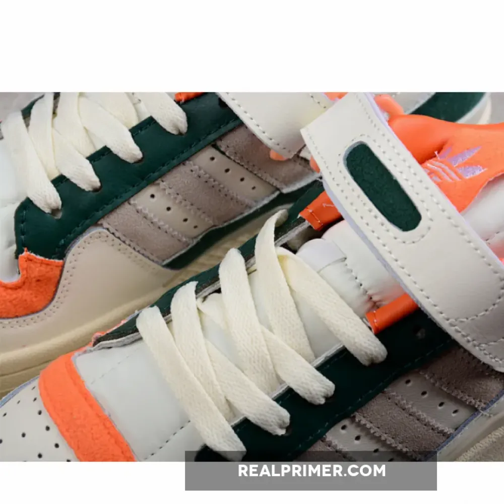 FORUM 84 LOW FLEECE WHITE/GREEN-ORANGE GY4125