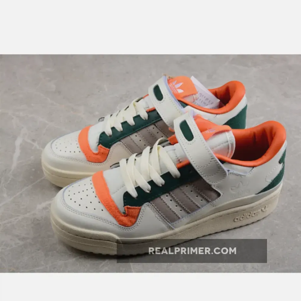 FORUM 84 LOW FLEECE WHITE/GREEN-ORANGE GY4125