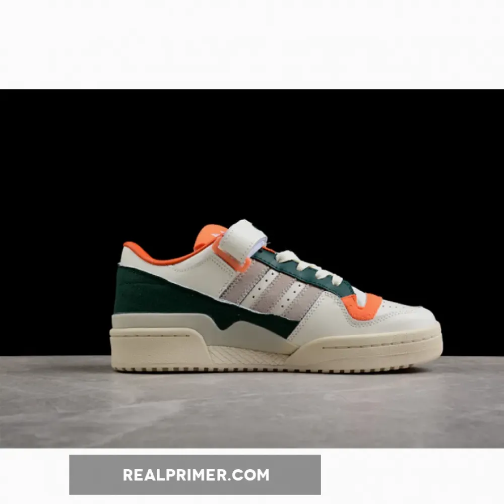 FORUM 84 LOW FLEECE WHITE/GREEN-ORANGE GY4125