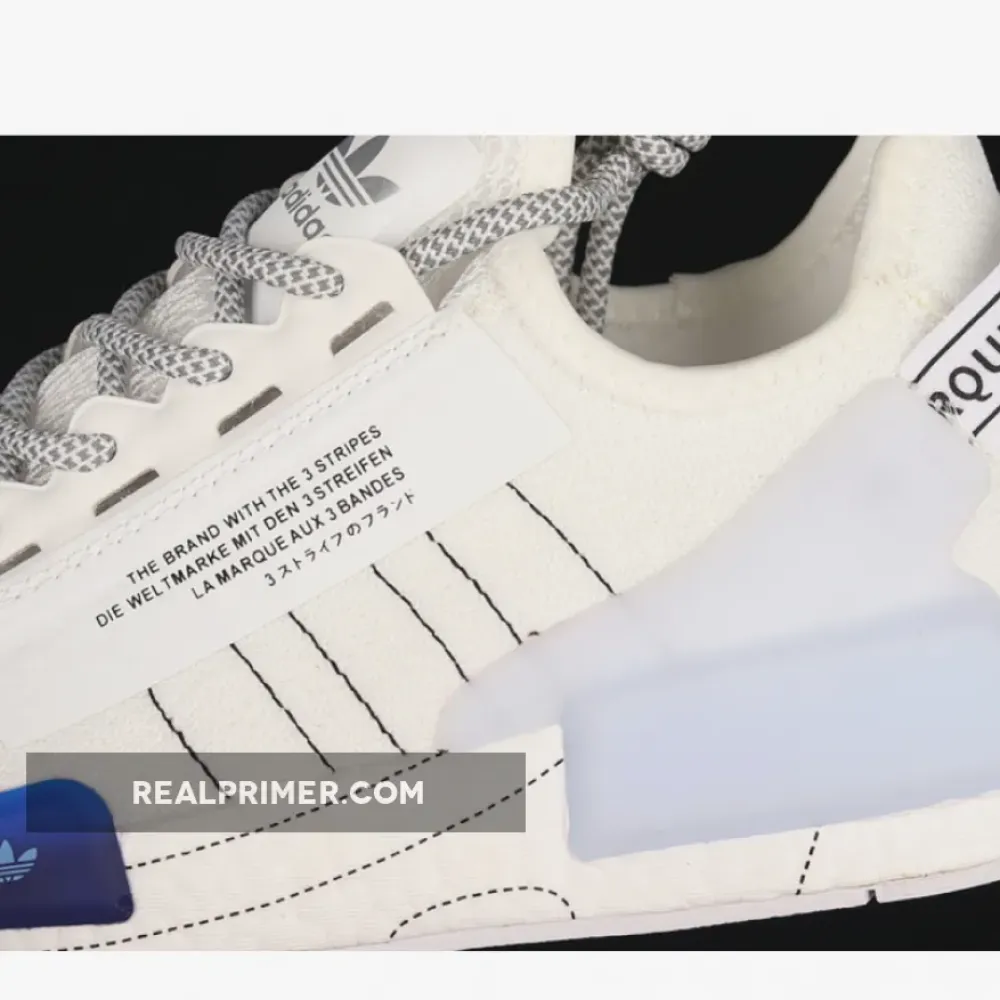 NMD_R1 V2 SHOES CLOUD WHITE/CORE BLACK/BOLD BLUE GX0544