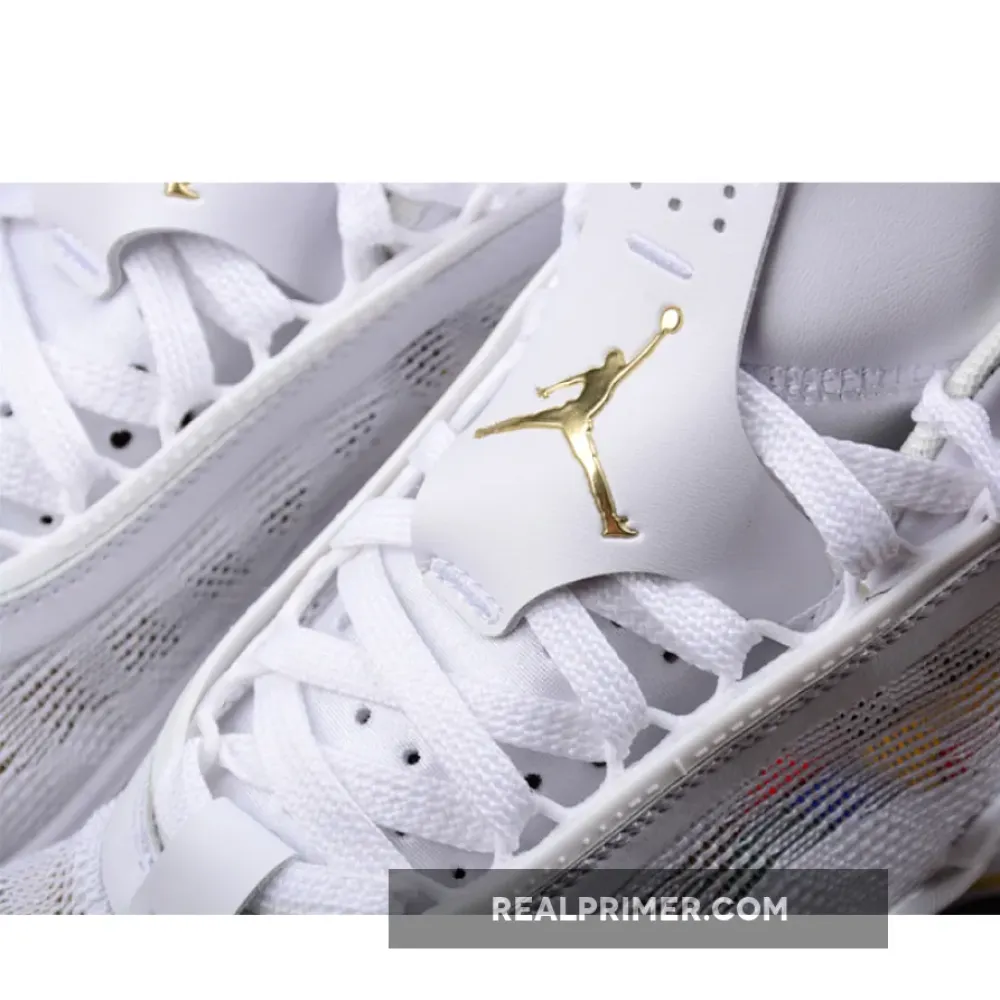 AIR JORDAN 36 SE PF GLORY WHITE/BLACK/GAME ROYAL/METALLIC GOLD DM7580-100