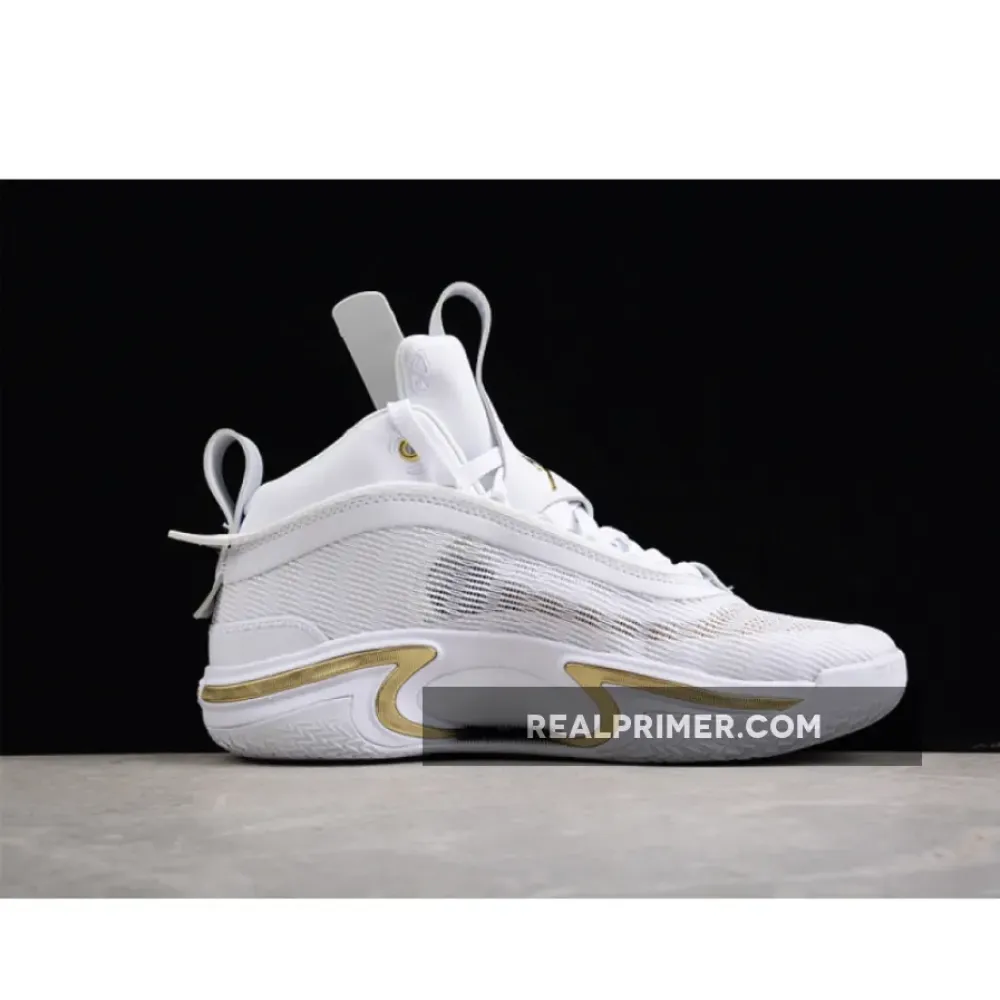 AIR JORDAN 36 SE PF GLORY WHITE/BLACK/GAME ROYAL/METALLIC GOLD DM7580-100