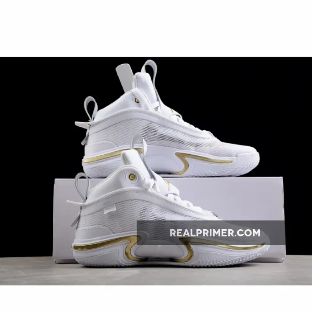 AIR JORDAN 36 SE PF GLORY WHITE/BLACK/GAME ROYAL/METALLIC GOLD DM7580-100