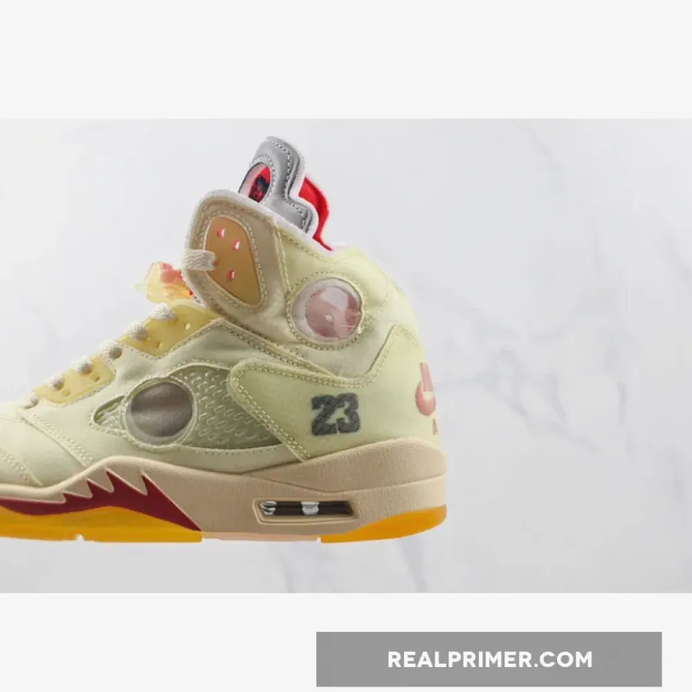 OW X AIR JORDAN 5 SP SAIL/FIRE RED/MUSLIN/BLACK DH8565-100