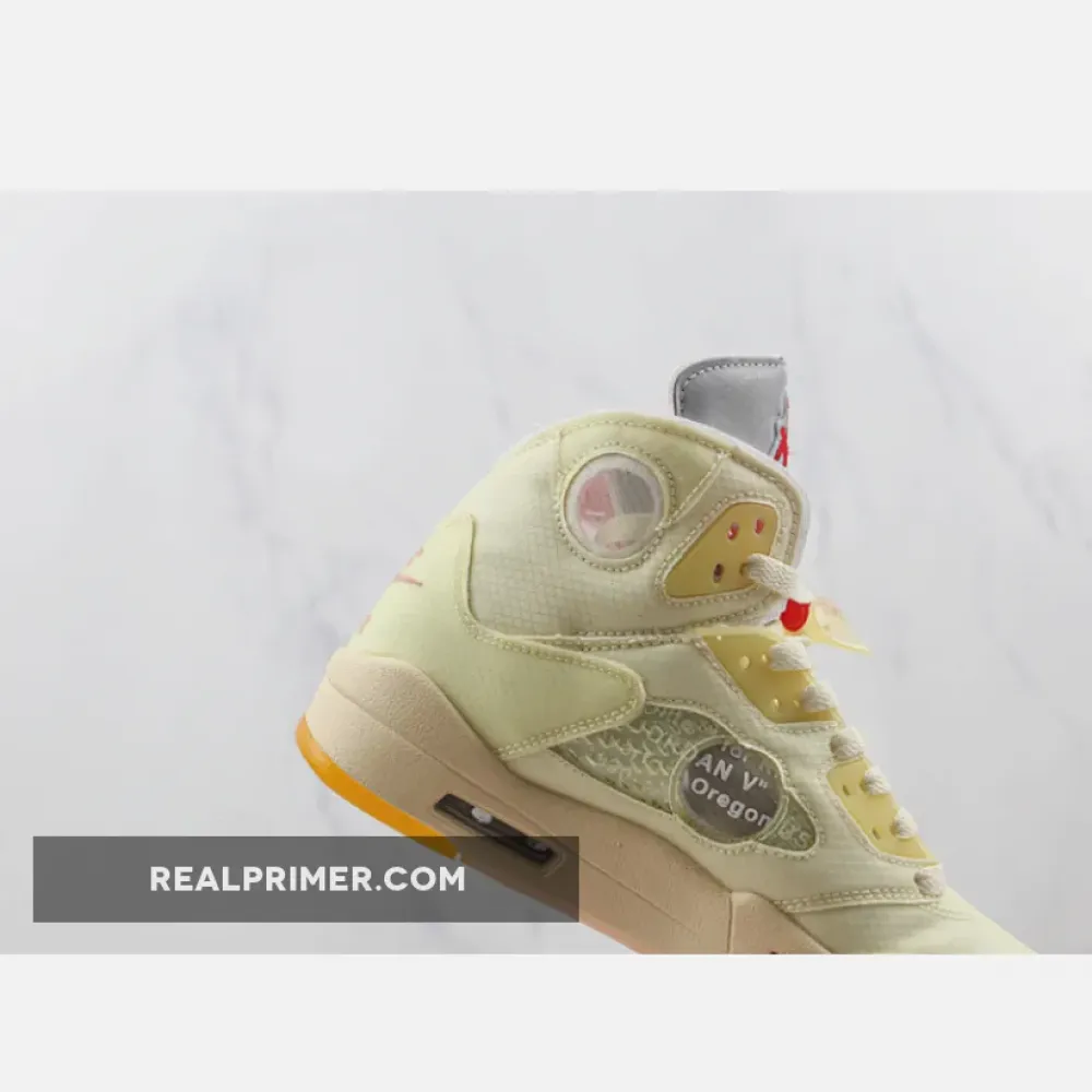 OW X AIR JORDAN 5 SP SAIL/FIRE RED/MUSLIN/BLACK DH8565-100