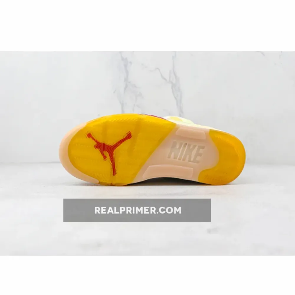 OW X AIR JORDAN 5 SP SAIL/FIRE RED/MUSLIN/BLACK DH8565-100