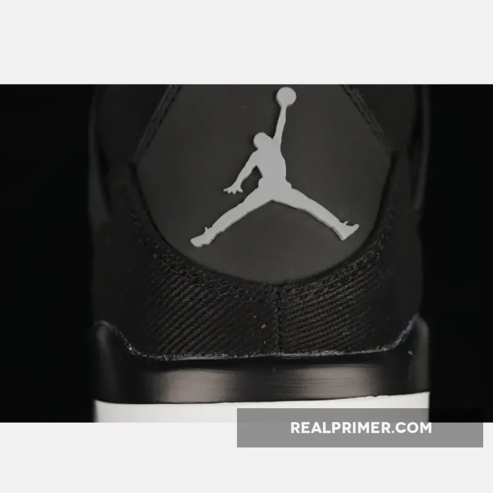 AIR JORDAN 4 RETRO BLACK CANVAS BLACK/LIGHT STEEL GREY-WHITE-FIRE RED DH7138-006