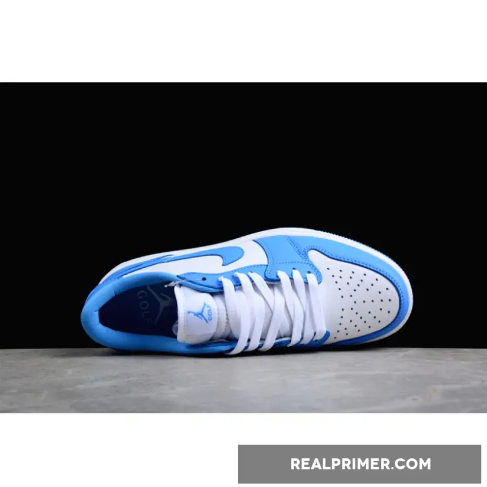 AIR JORDAN 1 LOW GOLF UNC WHITE/UNIVERSITY BLUE DD9315-100