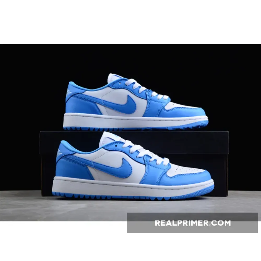 AIR JORDAN 1 LOW GOLF UNC WHITE/UNIVERSITY BLUE DD9315-100