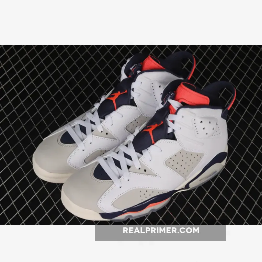 AIR JORDAN 6 RETRO TINKER WHITE/INFRARED 23-NEUTRAL GREY-WHITE-SAIL 384664-104