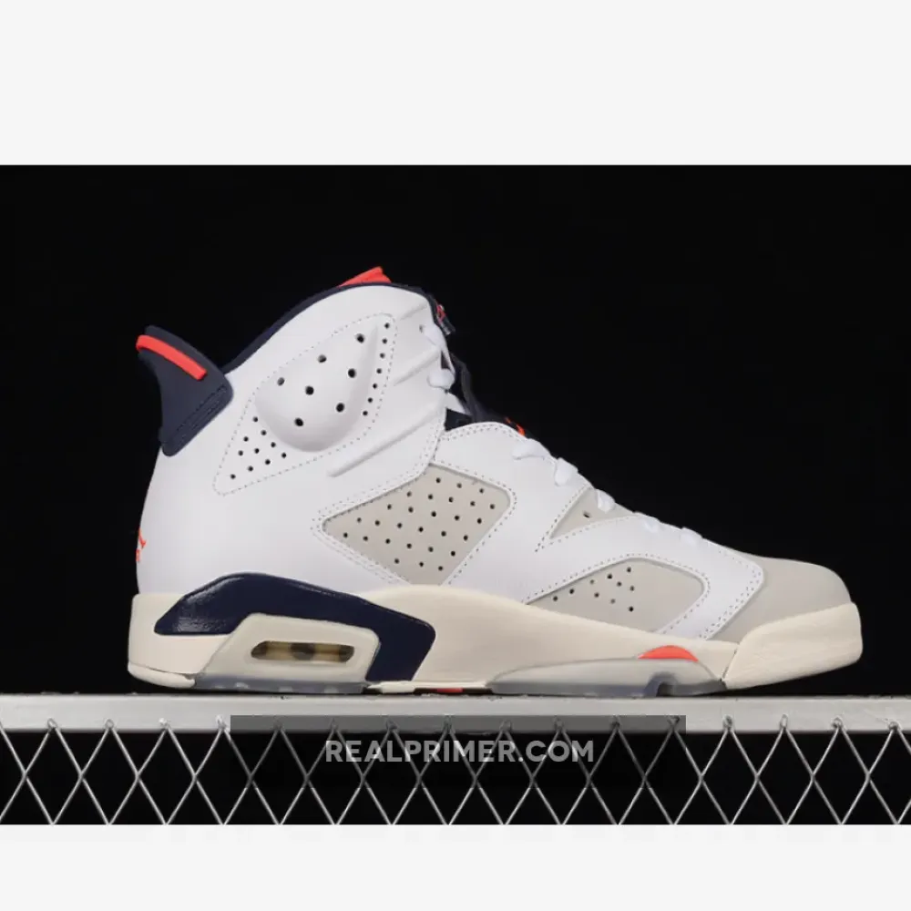 AIR JORDAN 6 RETRO TINKER WHITE/INFRARED 23-NEUTRAL GREY-WHITE-SAIL 384664-104