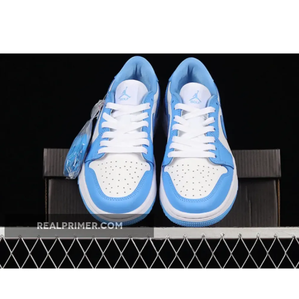 AIR JORDAN 1 LOW GOLF UNC WHITE/UNIVERSITY BLUE DD9315-100