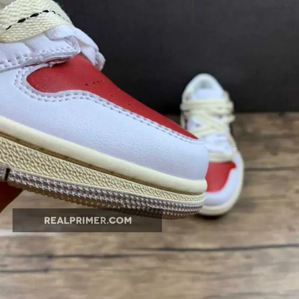 AIR JORDAN 1 LOW WHITE/BLACK/UNIVERSITY RED CZ0775-100