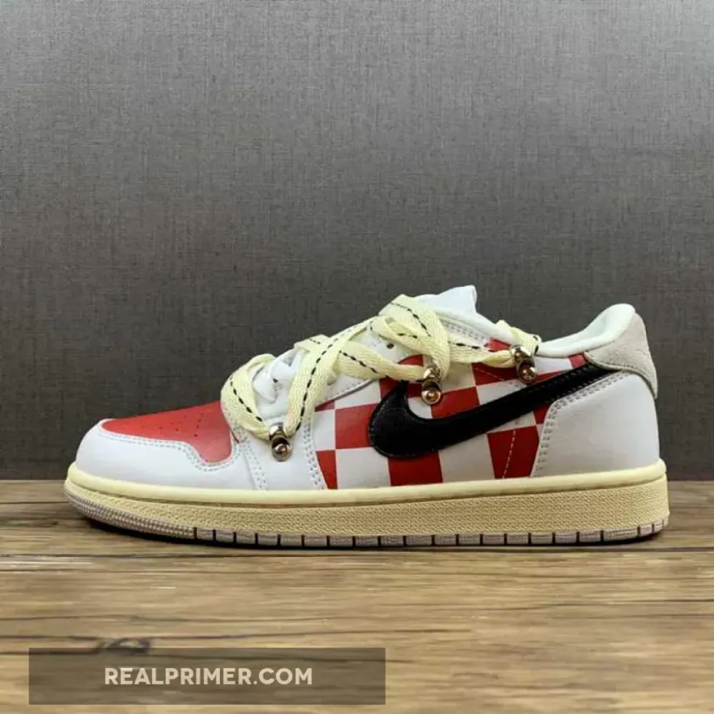 AIR JORDAN 1 LOW WHITE/BLACK/UNIVERSITY RED CZ0775-100