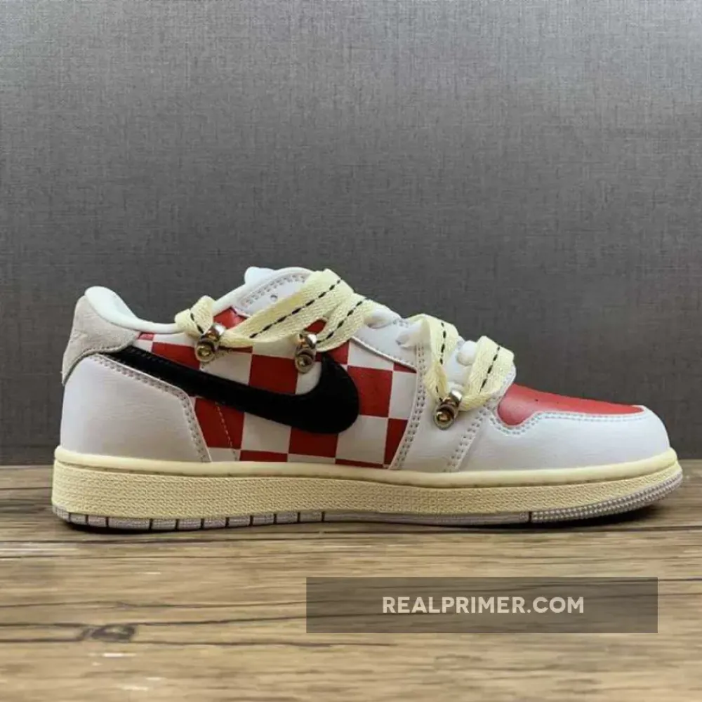 AIR JORDAN 1 LOW WHITE/BLACK/UNIVERSITY RED CZ0775-100
