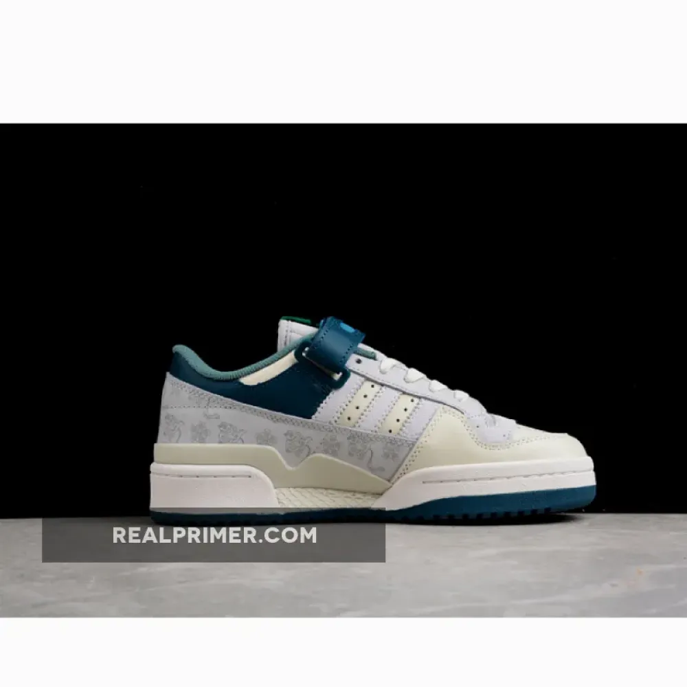 FORUM LOW SHOES BEIGE/BEIGE/DARK GREEN HP2067