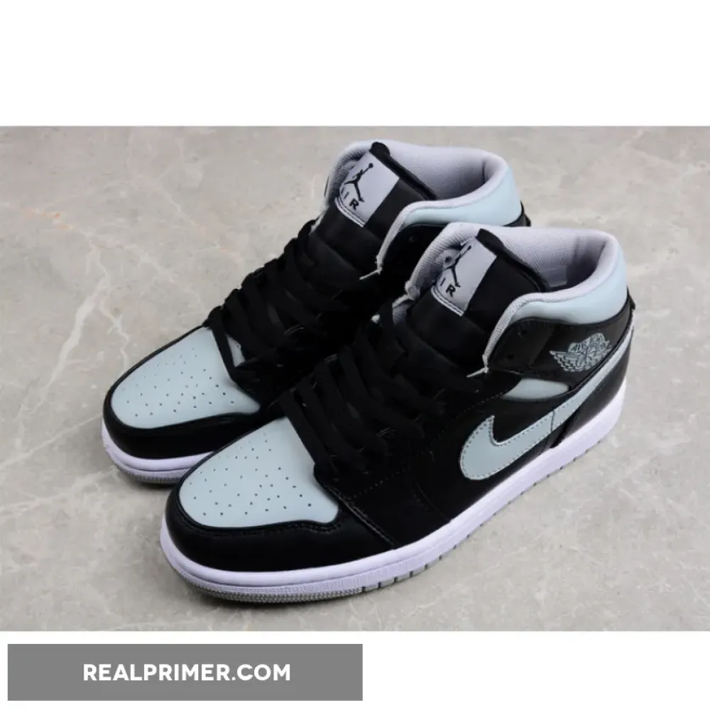 AIR JORDAN 1 MID BLACK/BLACK/GREY BQ6472-007