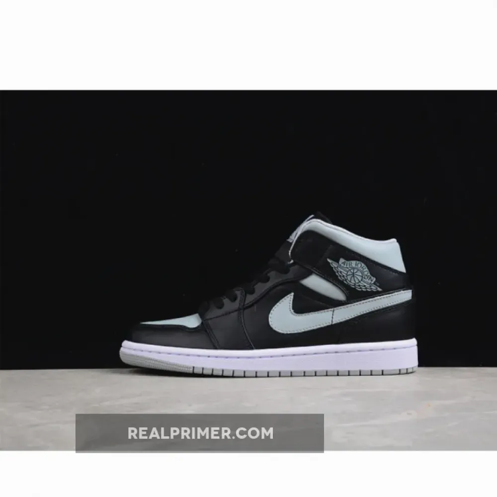 AIR JORDAN 1 MID BLACK/BLACK/GREY BQ6472-007