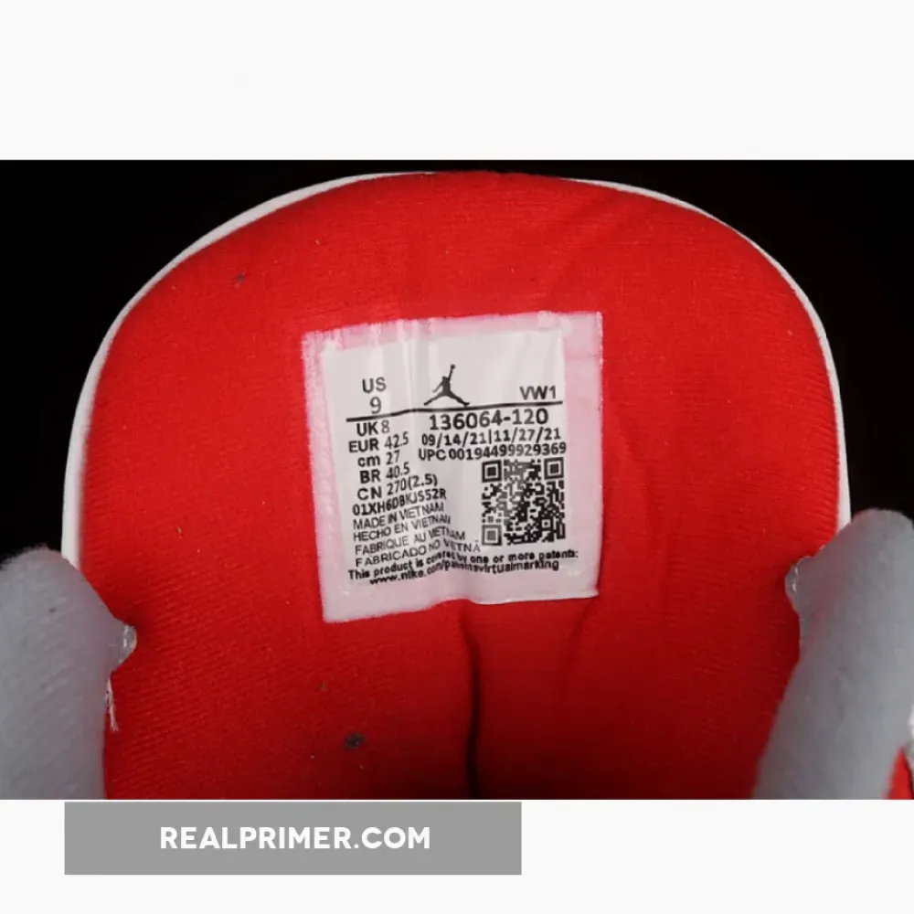 AIR JORDAN 3 RETRO WHITE/FIRE RED-NEUTRAL GREY-BLACK 136064-120