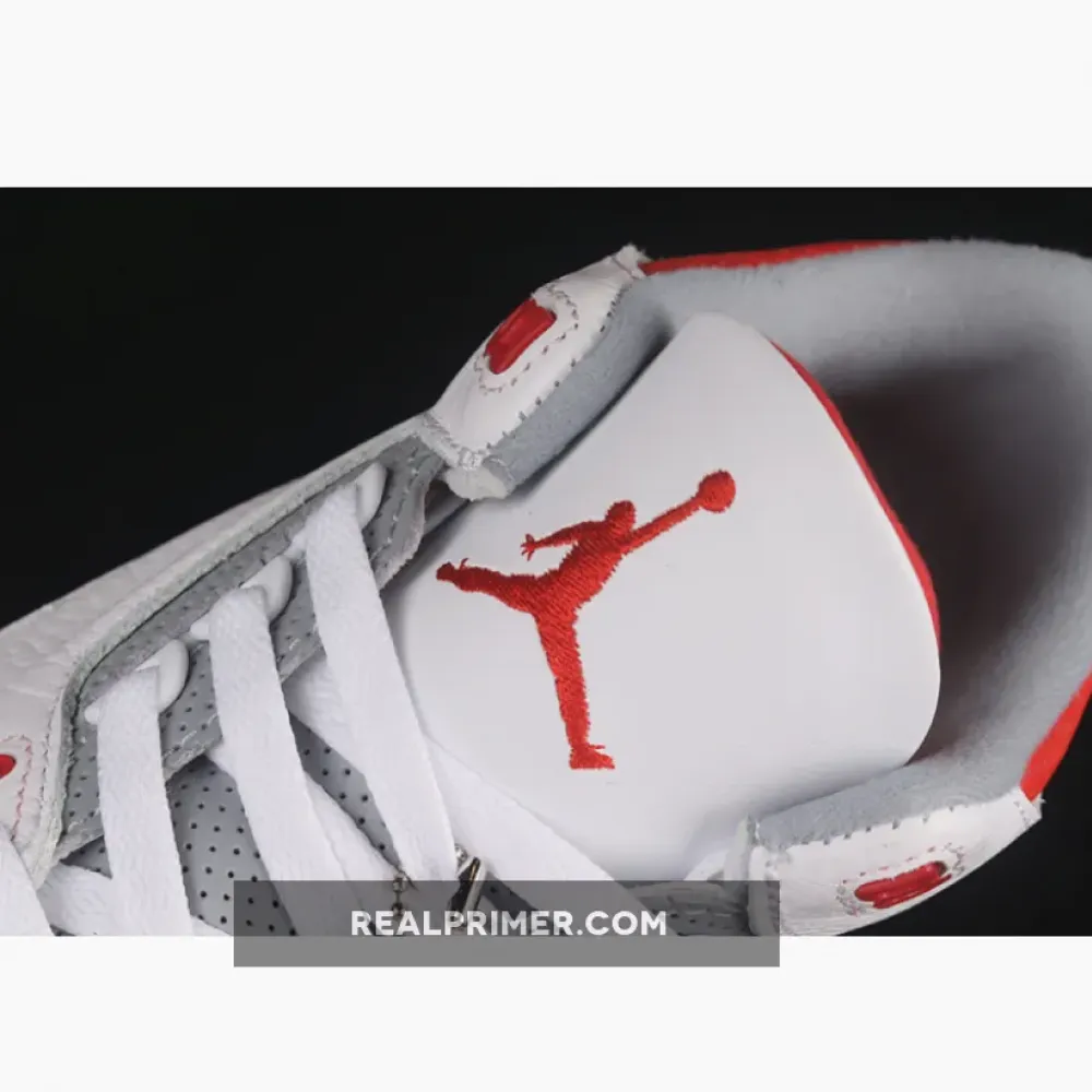 AIR JORDAN 3 RETRO WHITE/FIRE RED-NEUTRAL GREY-BLACK 136064-120