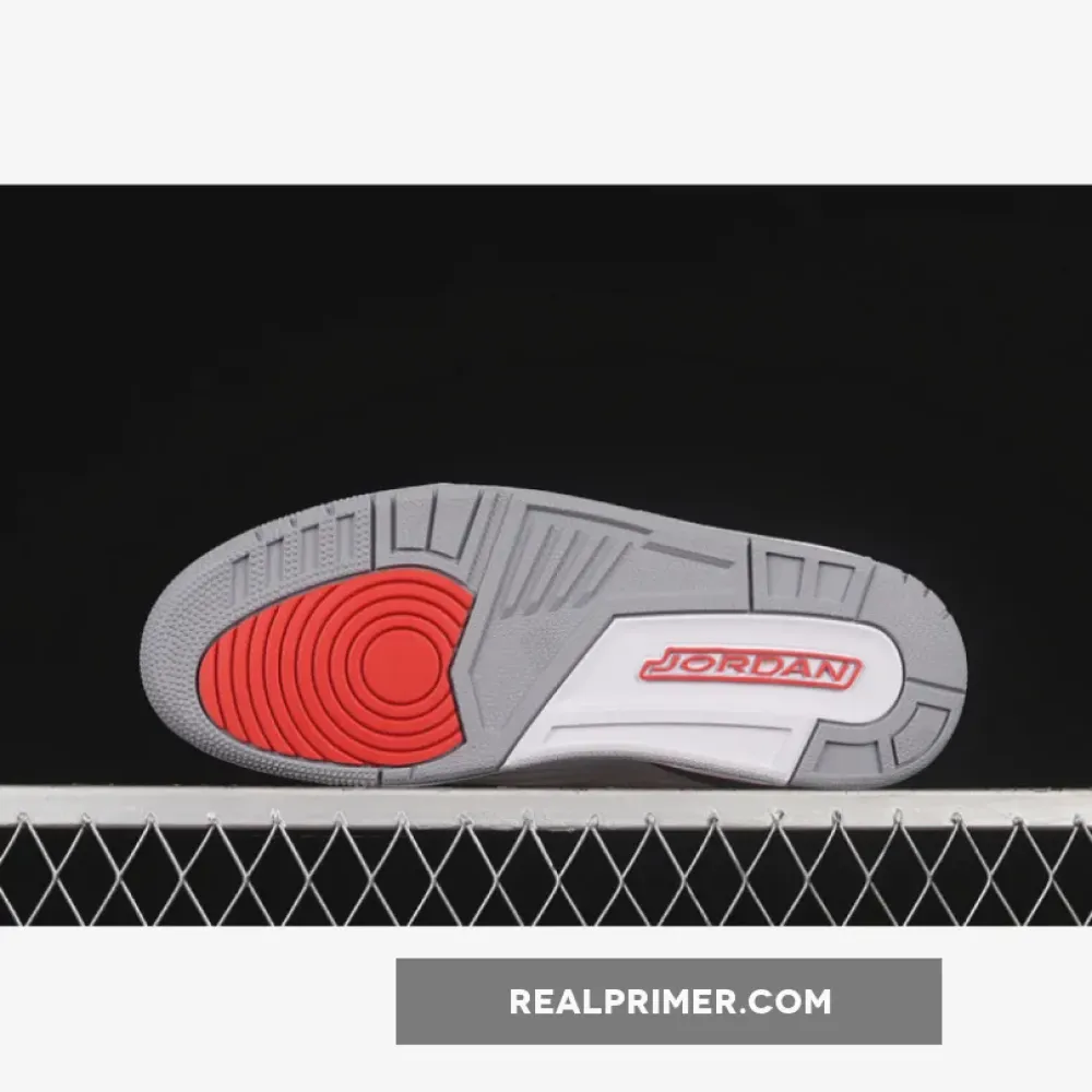 AIR JORDAN 3 RETRO WHITE/FIRE RED-NEUTRAL GREY-BLACK 136064-120