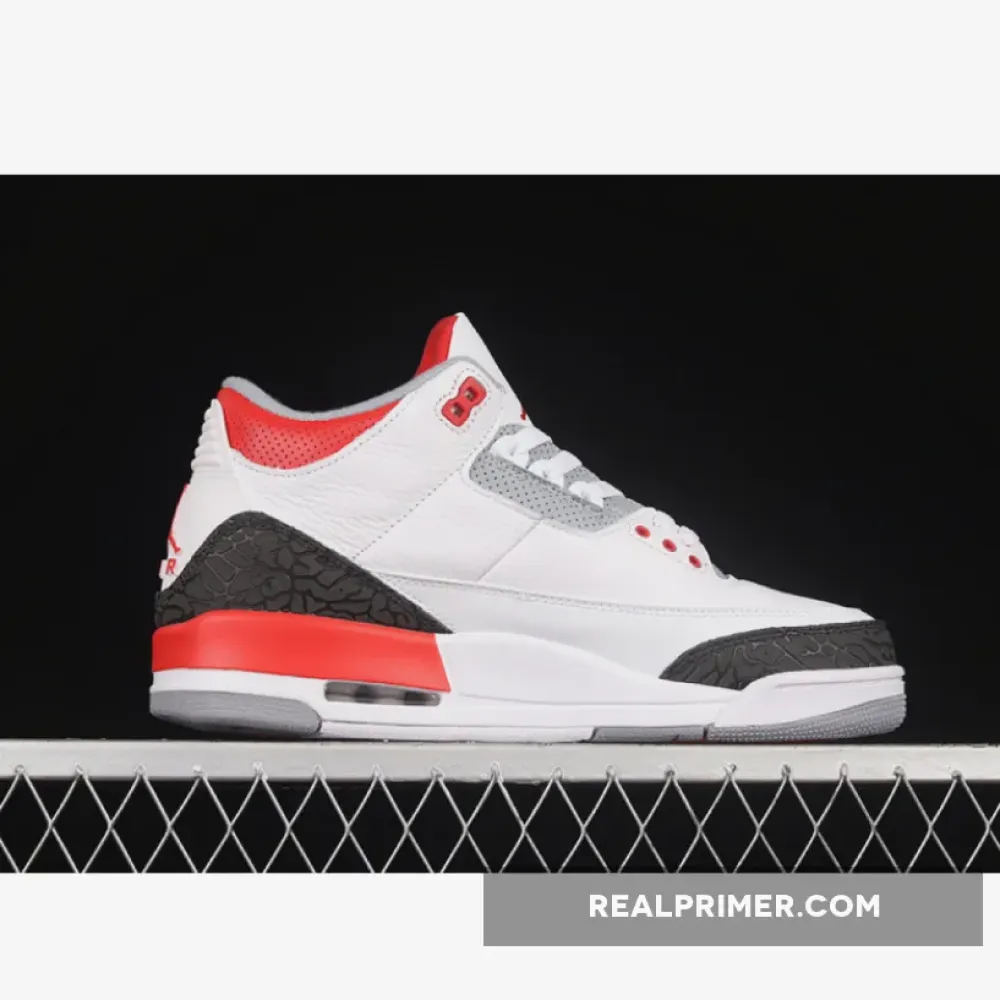 AIR JORDAN 3 RETRO WHITE/FIRE RED-NEUTRAL GREY-BLACK 136064-120