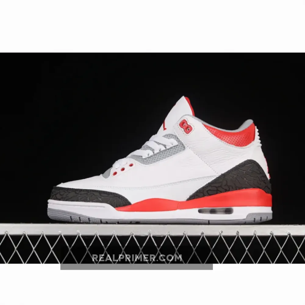 AIR JORDAN 3 RETRO WHITE/FIRE RED-NEUTRAL GREY-BLACK 136064-120