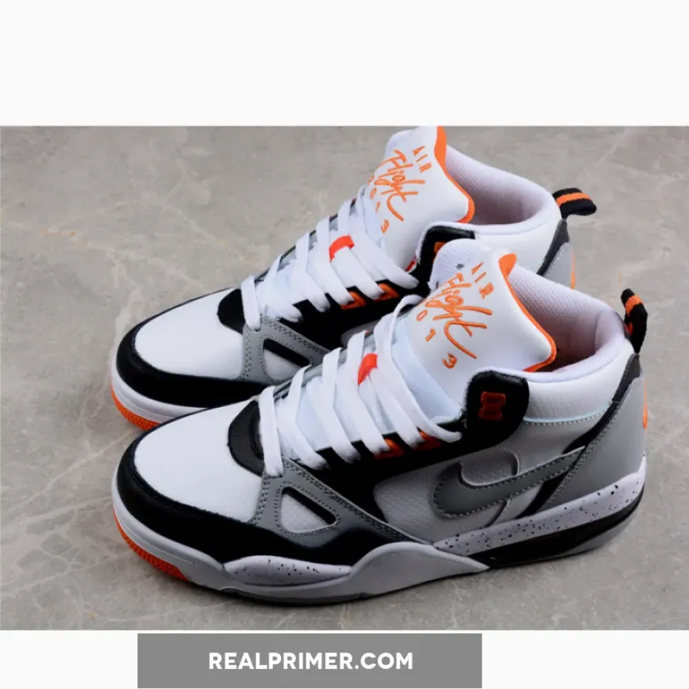 AIR FLIGHT 13 MID WHITE/BLACK/GREY-ORANGE 579961-105