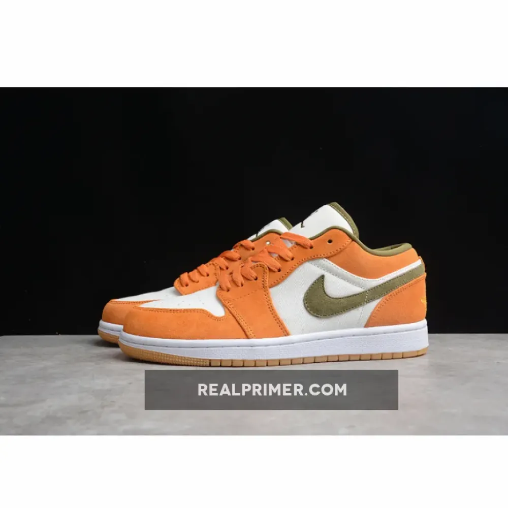 GZ AIR JORDAN 1 LOW ORANGE/OLIVE/WHITE DH6931-102