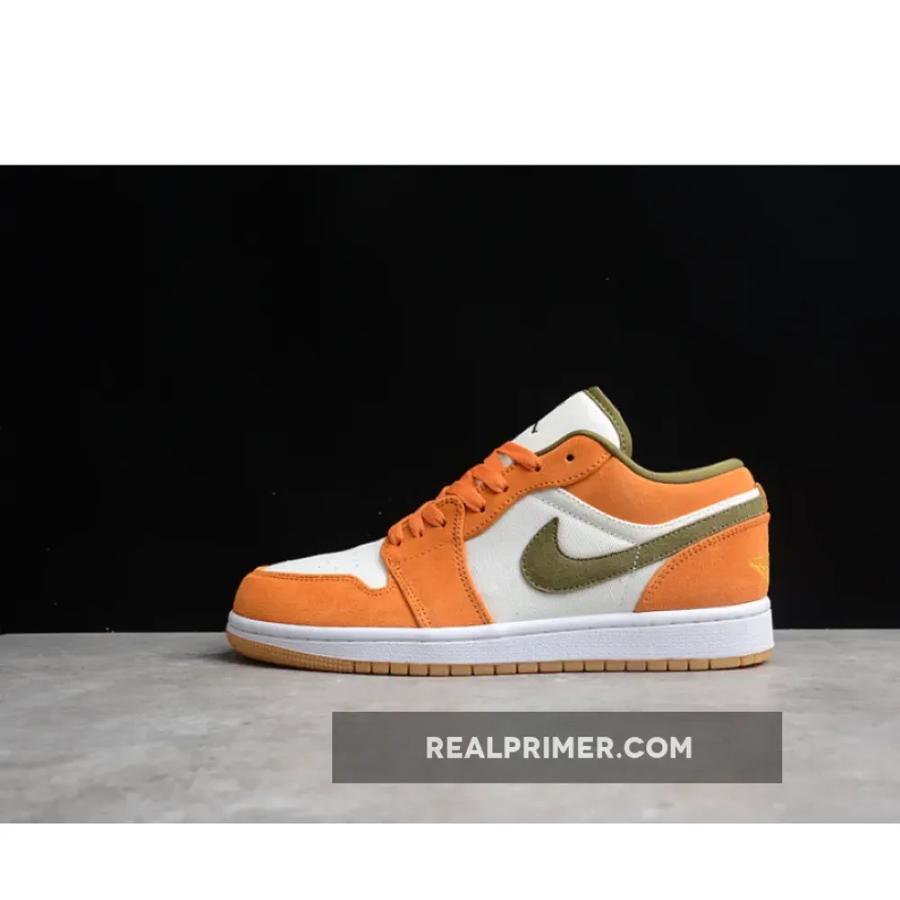 GZ AIR JORDAN 1 LOW ORANGE/OLIVE/WHITE DH6931-102
