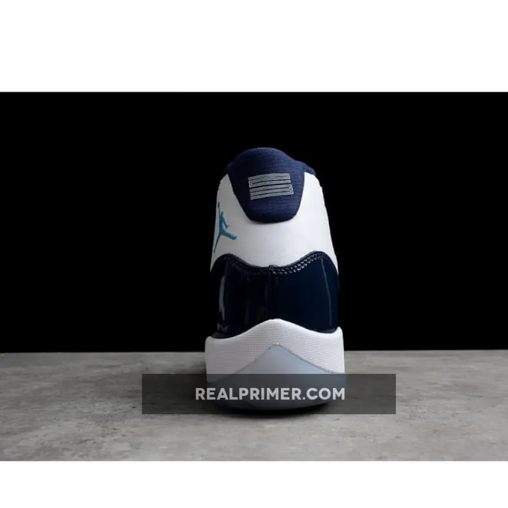 AIR JORDAN 11 RETRO WIN LIKE 82 WHITE/MIDNIGHT NAVY-UNIVERSITY BLUE 378037-123