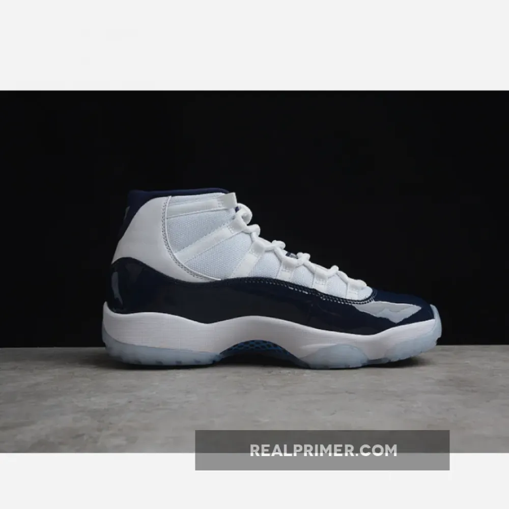 AIR JORDAN 11 RETRO WIN LIKE 82 WHITE/MIDNIGHT NAVY-UNIVERSITY BLUE 378037-123