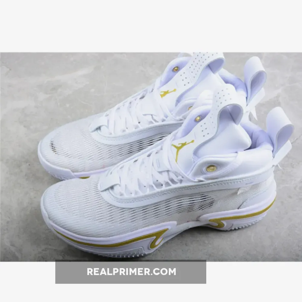 AIR JORDAN 36 SE PF GLORY WHITE/BLACK/GAME ROYAL/METALLIC GOLD DM7580-100