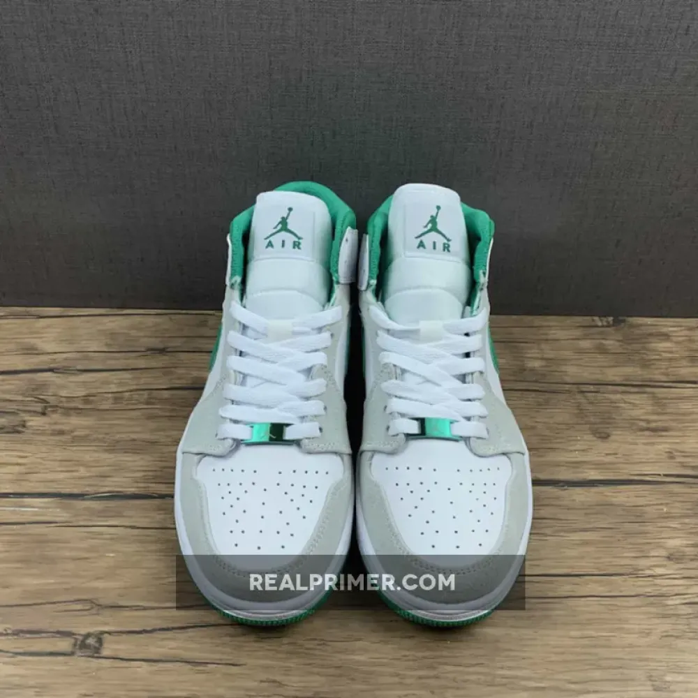AIR JORDAN 1 MID SE WHITE/LIGHT SMOKE GREY/PINE GREEN DC7294-103