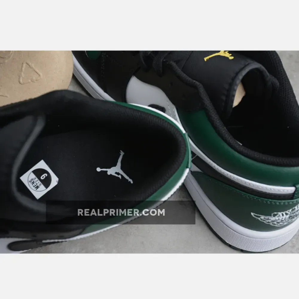 GZ AIR JORDAN 1 LOW GREEN TOE NOBLE GREEN/POLLEN/WHITE/BLACK 553558-371