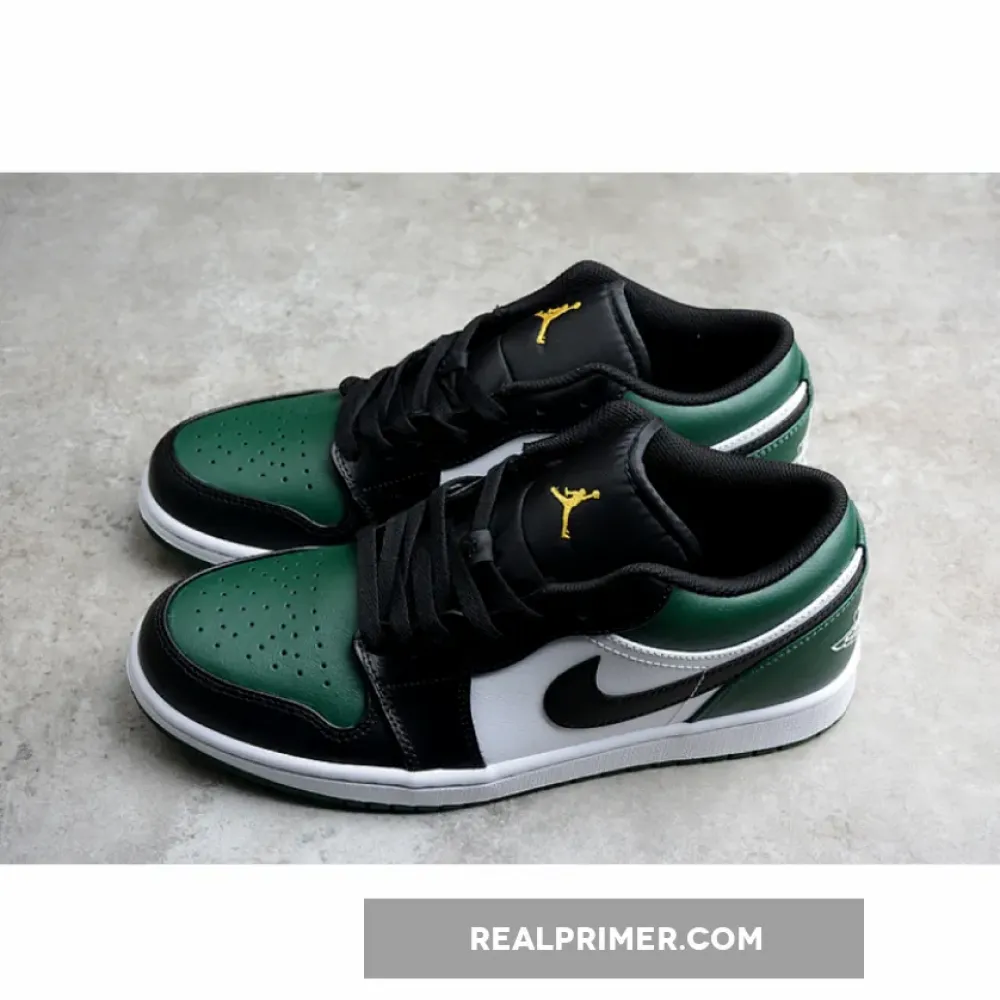 GZ AIR JORDAN 1 LOW GREEN TOE NOBLE GREEN/POLLEN/WHITE/BLACK 553558-371
