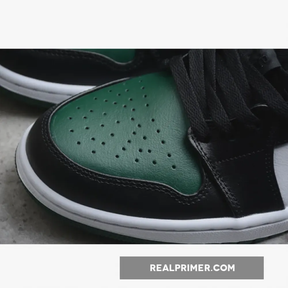 GZ AIR JORDAN 1 LOW GREEN TOE NOBLE GREEN/POLLEN/WHITE/BLACK 553558-371