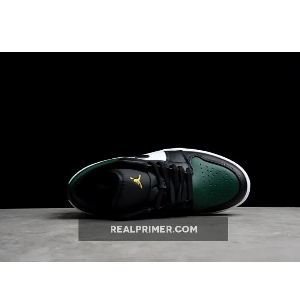 GZ AIR JORDAN 1 LOW GREEN TOE NOBLE GREEN/POLLEN/WHITE/BLACK 553558-371