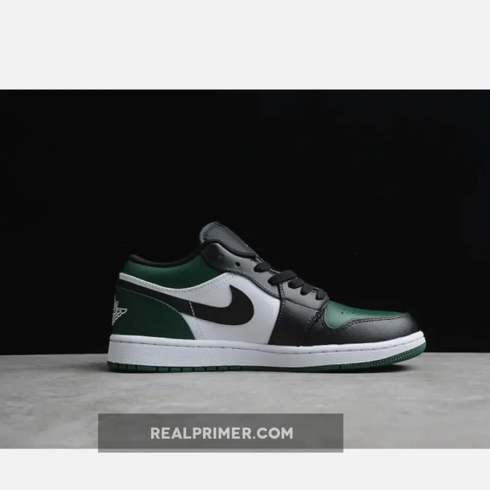 GZ AIR JORDAN 1 LOW GREEN TOE NOBLE GREEN/POLLEN/WHITE/BLACK 553558-371