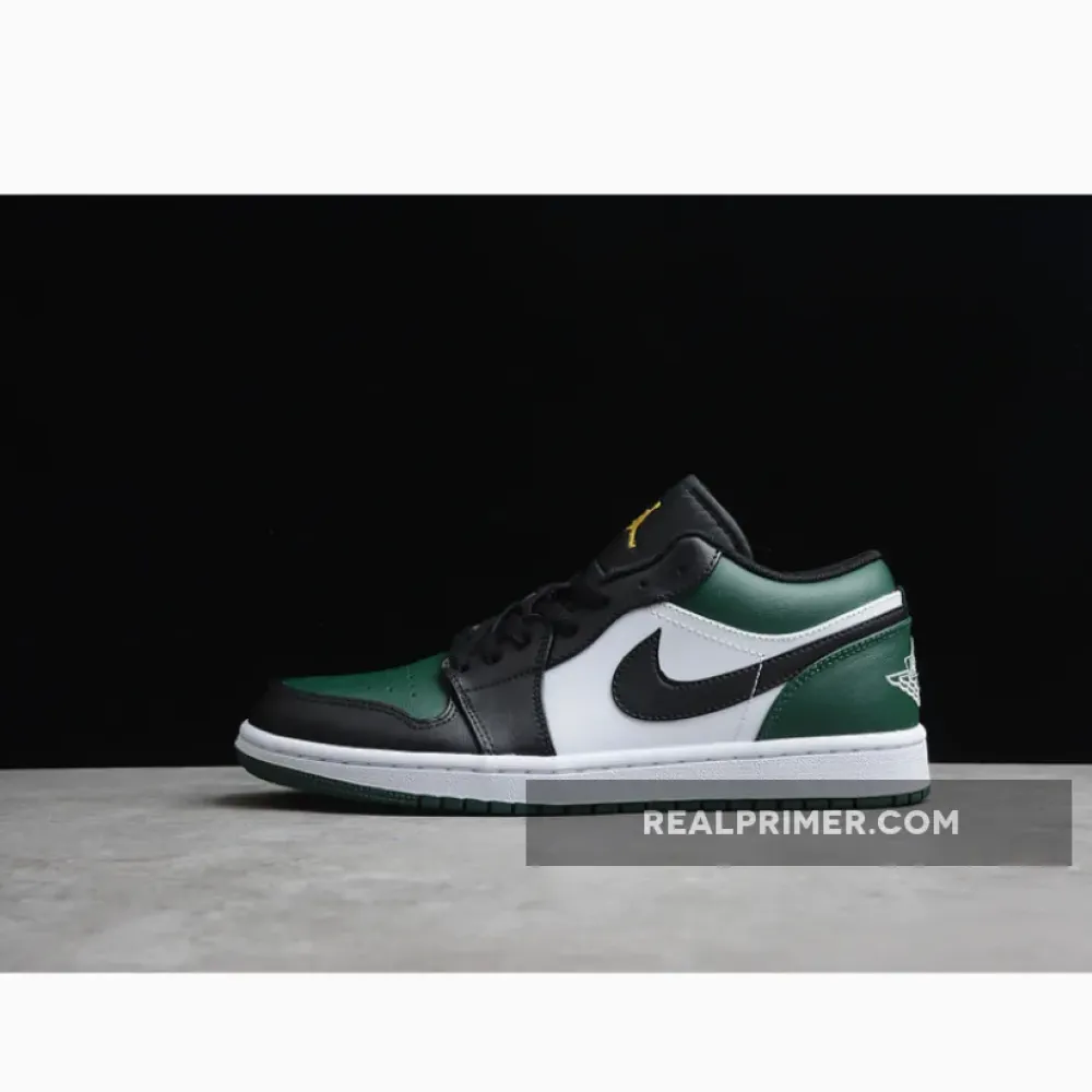 GZ AIR JORDAN 1 LOW GREEN TOE NOBLE GREEN/POLLEN/WHITE/BLACK 553558-371