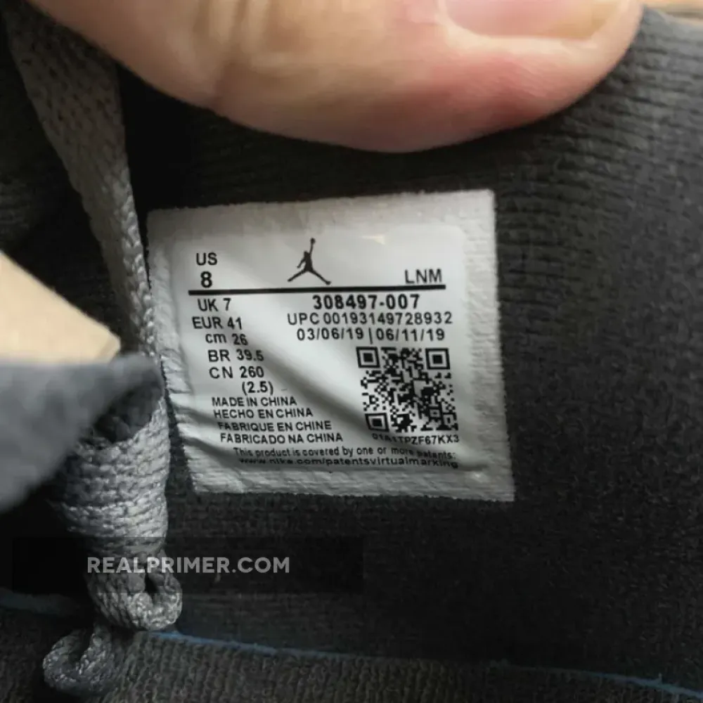 AIR JORDAN 4 RETRO 2019 COOL GREY/CHROME-DARK CHARCOAL 308497-007